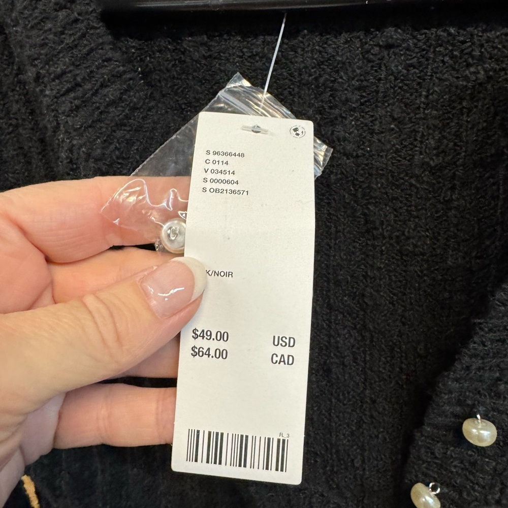 Urban Outfitters Black Ribbed Cardigan - Picture 2 of 7